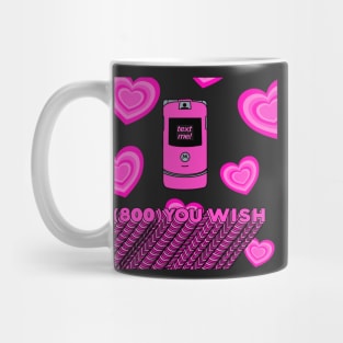 2000s aesthetic1(800)YOU-WISH pink razr phone typography Mug